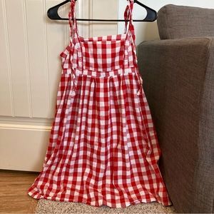 Old Navy Gingham Red Checkered Dress